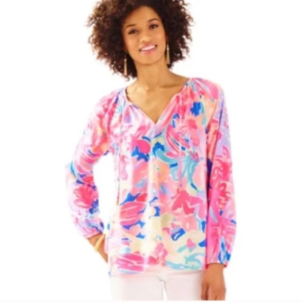 Lilly Pulitzer Willa Playa Hermosa Top with Matching Headband